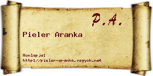 Pieler Aranka névjegykártya